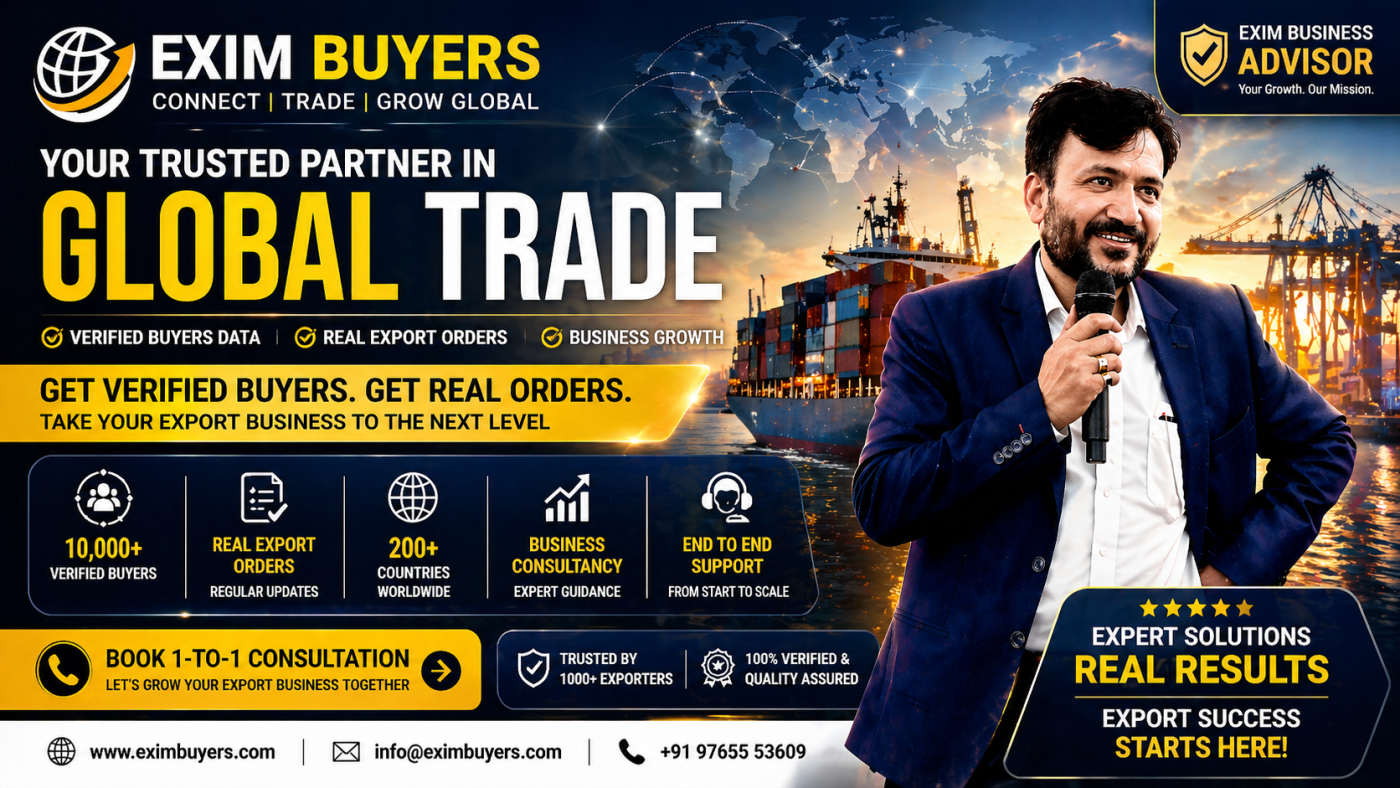 Export Import Verified Buyers Data Global Data Buyers